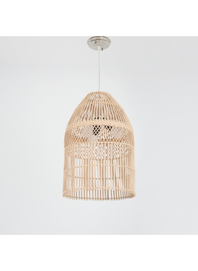 تبس هوم لمب نجفة TBS باللون بيج مصنوعة من بامبو لإضاءة المنزل والديكور - Image 2